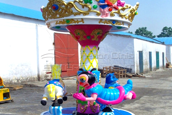 Dinis Animal Coin Operated Merry Go Round with 3 Seats