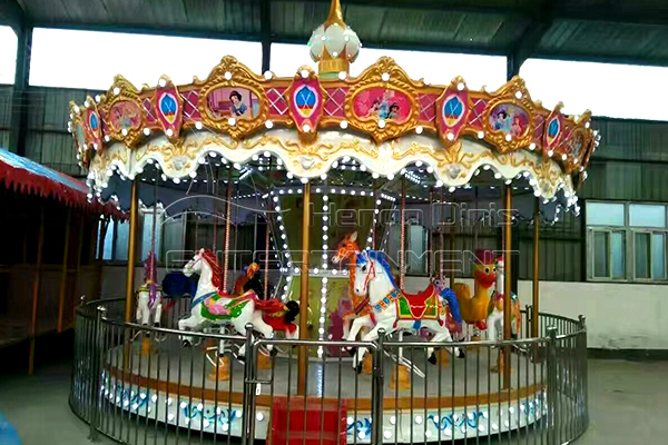 Large Fairground Carousel Roundabout for Sale Displayed in Dinis Plant