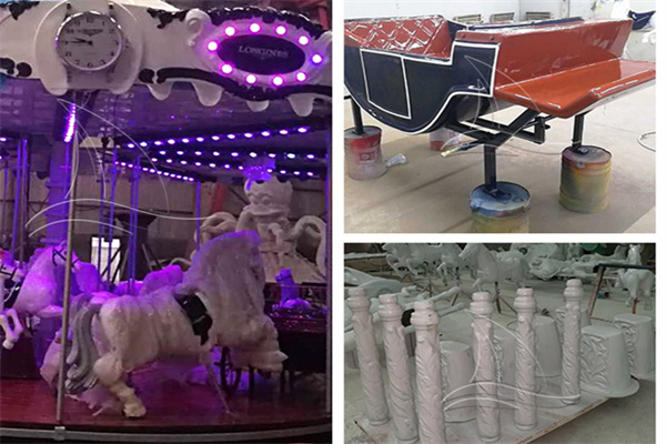 carriages and details of the Longines carousel ride designed by Dinis
