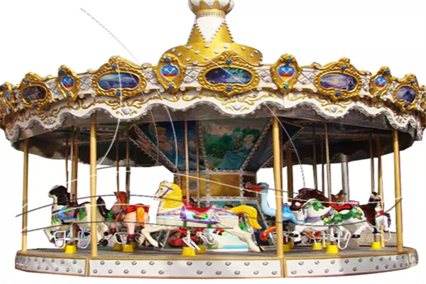 European vintage carousel horse rides with double cornice 