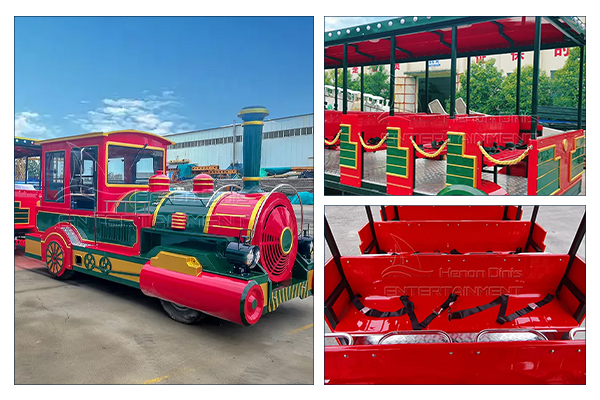 Christmas sightseeing train set for amusement park