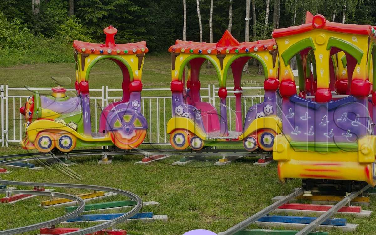 lithuania amusement park carousel installed for family visitors