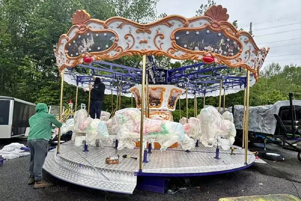 16 seat folding carousel ride for traveling fairs