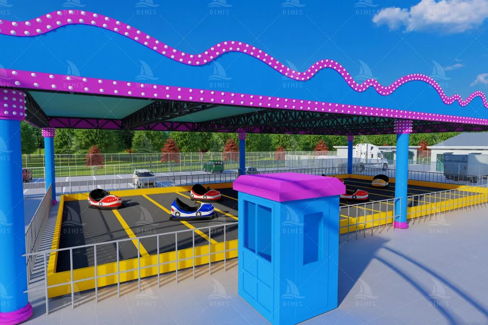 bumper cars supplied for a fun park in australia