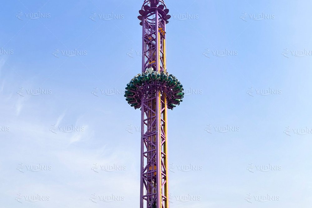 drop tower ride by dinis amusement rides ready for delivery