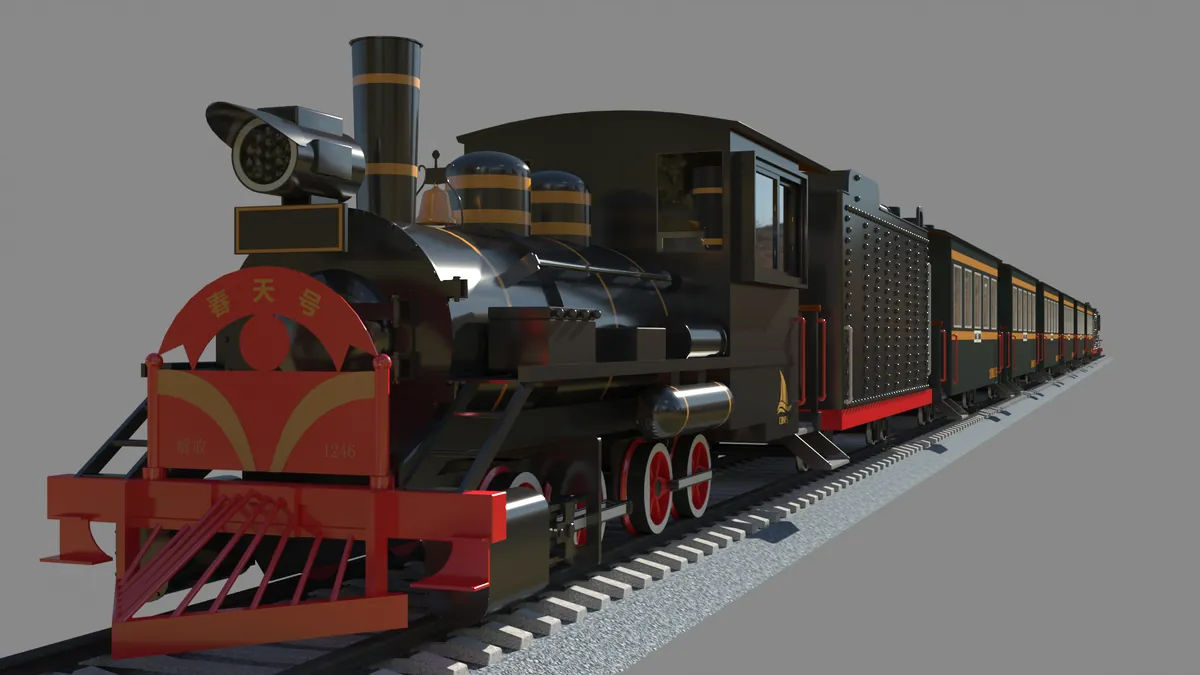 120-Person Heavy Rail Train for Large Parks