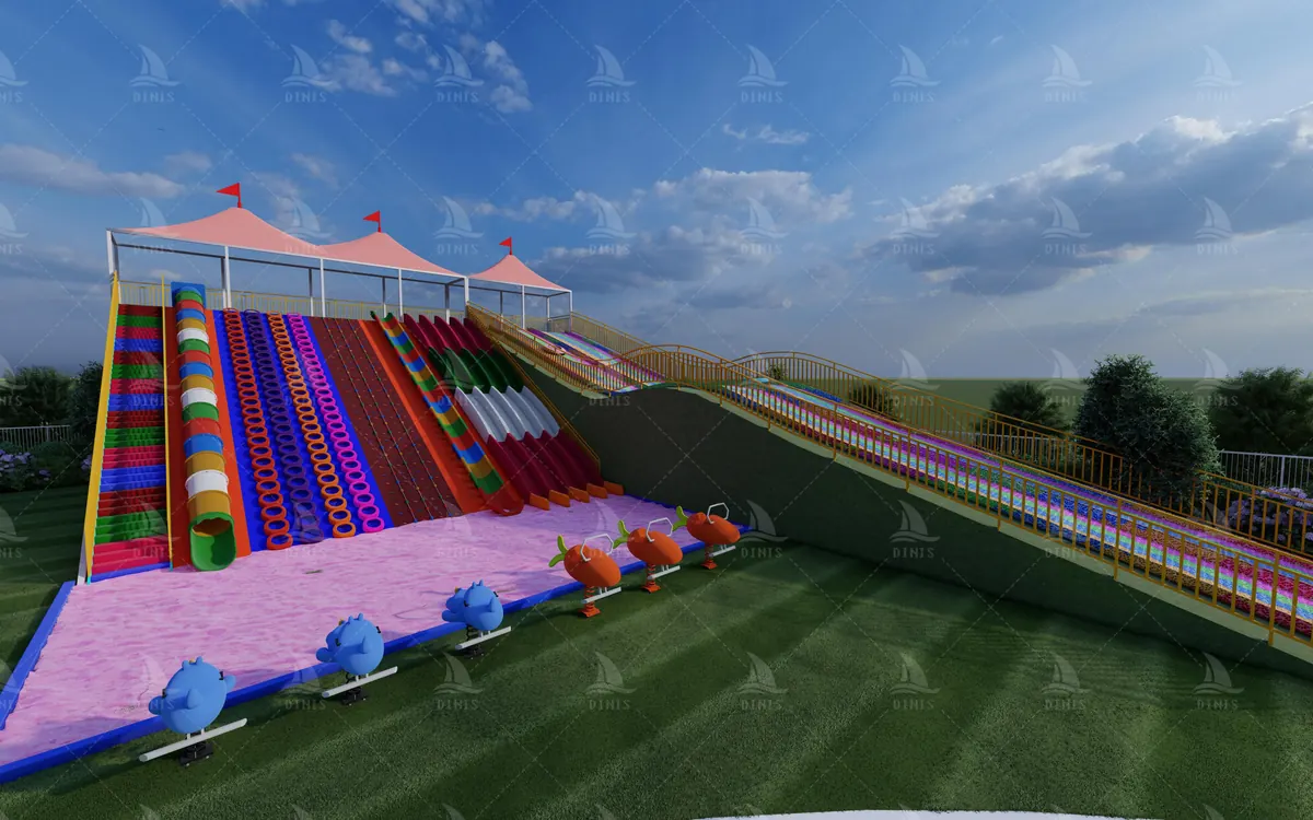 Park layout rendering for a 30,000 square metre site