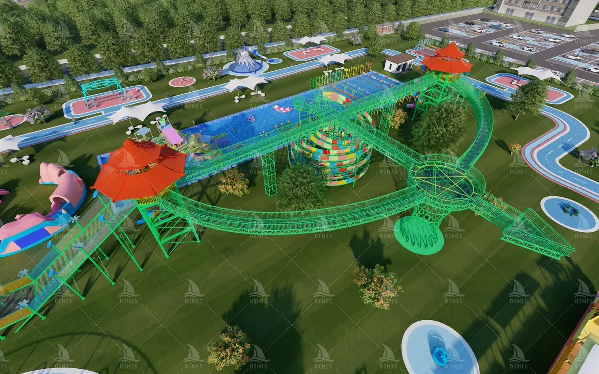 Amusement park master plan for a 40,000 square metre site