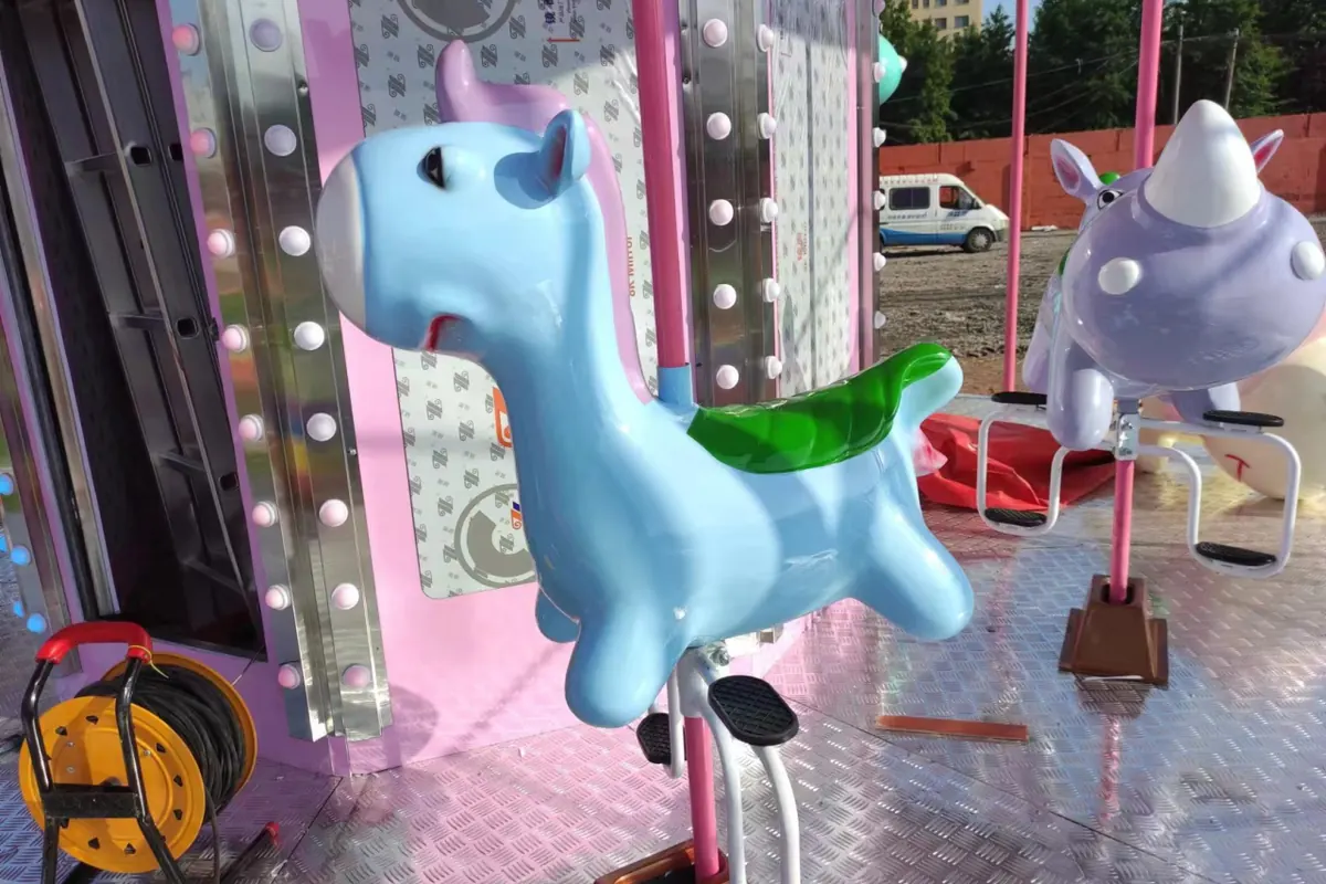 Pink carousel ride installed for park visitors