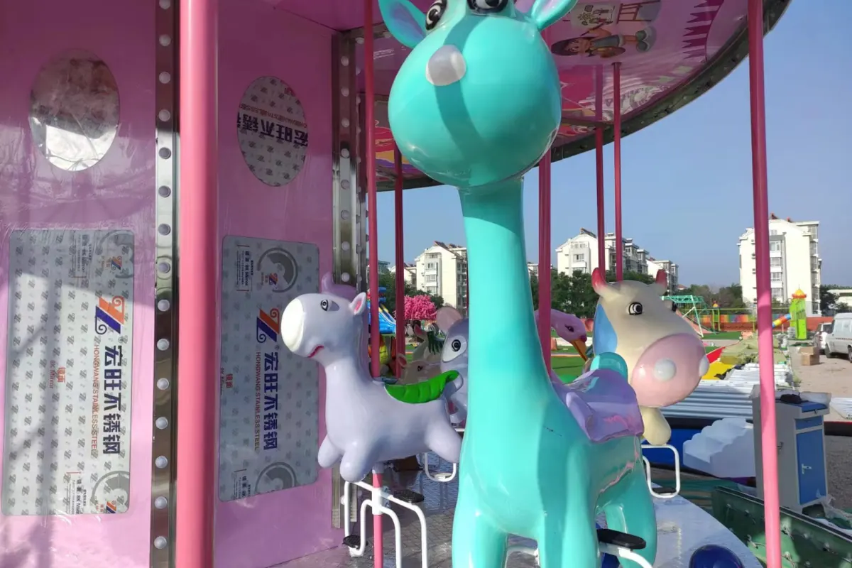 Swan carousel horse ride for family venues