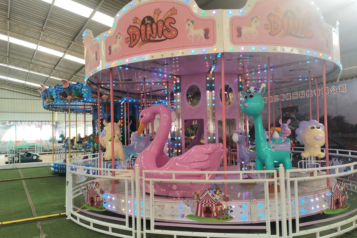 Swan theme carousel merry go round for sale